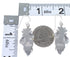 Magenta Turquoise And Silver Flower Southwest Hook Dangle Earrings WX67261
